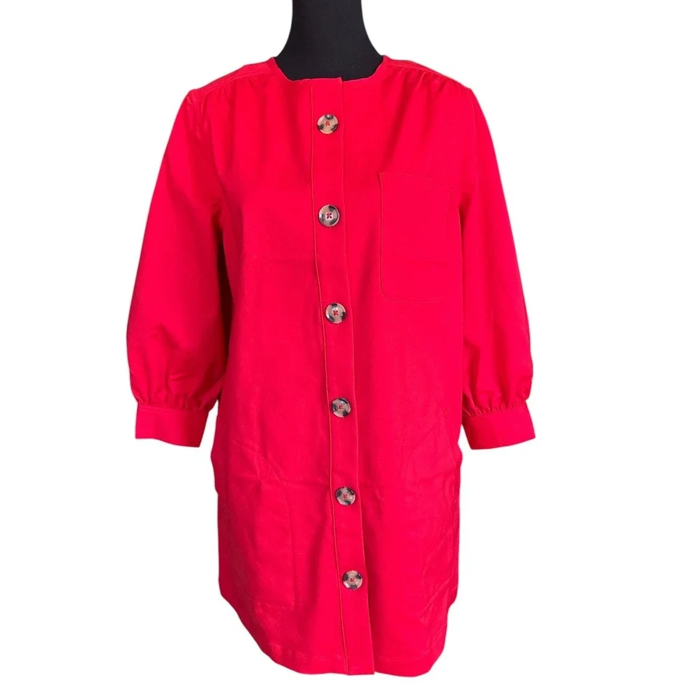 Tuckernuck Red Blake Dress,Medium, Preppy Chic Timeless Coastal Nautical Classic - Picture 4 of 10